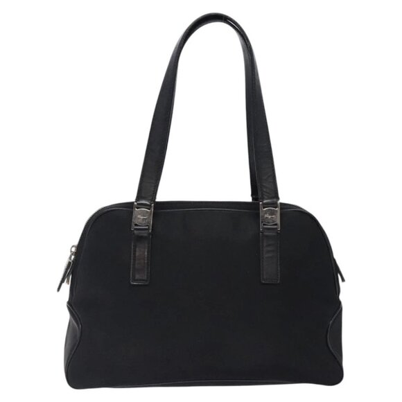 Salvatore Ferragamo Hand Bag Nylon Black Auth cl500 - Picture 14 of 16